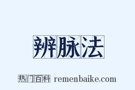 辨脉法是什么意思的图片